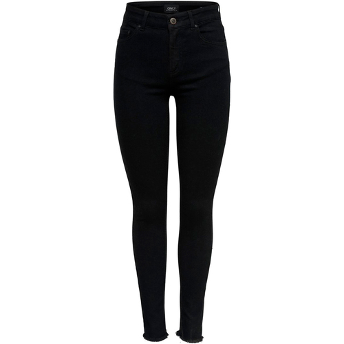 Textiel Dames Skinny Jeans Only ONLBLUSH MID SK AK RAW REA2343 NOOS 15167313 Zwart