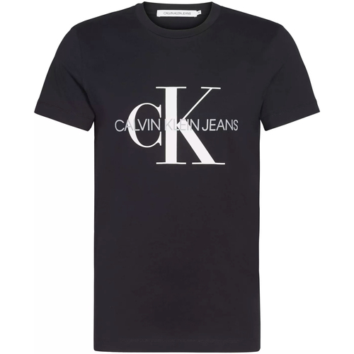 Textiel Heren Polo's lange mouwen Calvin Klein Jeans CORE MONOGRAM SLIM TEE J30J320935 Zwart