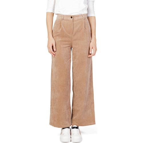 Textiel Dames Losse broeken / Harembroeken Jacqueline De Yong JDYULLU HW WIDE PANT WVN 15266132 Beige