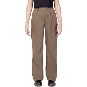 Textiel Dames Losse broeken / Harembroeken Vila VIJENNA HW STRAIGHT PANT 14076049 Brown