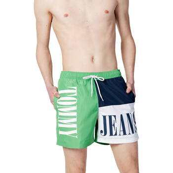 Textiel Heren Zwembroeken/ Zwemshorts Tommy Hilfiger MEDIUM DRAWSTRING COLORBLOCK UM0UM02753 Groen