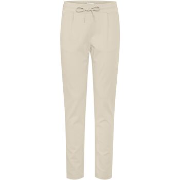 Textiel Dames Broeken / Pantalons Ichi IHKATE PA2 Long 20105036 Beige