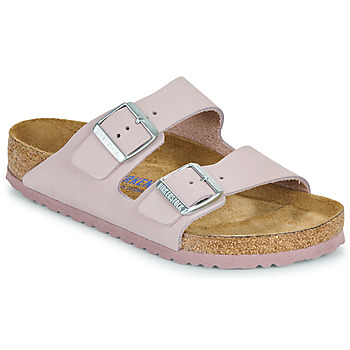 Schoenen Dames Leren slippers Birkenstock Arizona SFB LENB Yomo Lilac Lila