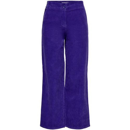 Textiel Dames Losse broeken / Harembroeken Only ONLVANNES-ADA STRAIGHT CORD PANT PNT - 15271986 Blauw