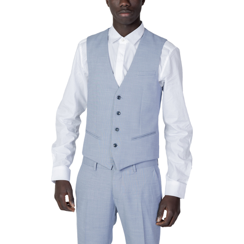 Textiel Heren Anzugweste Antony Morato SLIM FIT IN TESSUTO MMVS00007-FA650304 Blauw