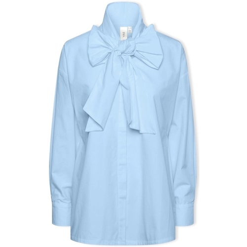 Textiel Dames Tops / Blousjes Y.a.s YAS Sigga Shirt L/S - Clear Sky Blauw