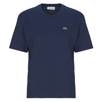 Textiel Dames T-shirts korte mouwen Lacoste TF7215 Marine