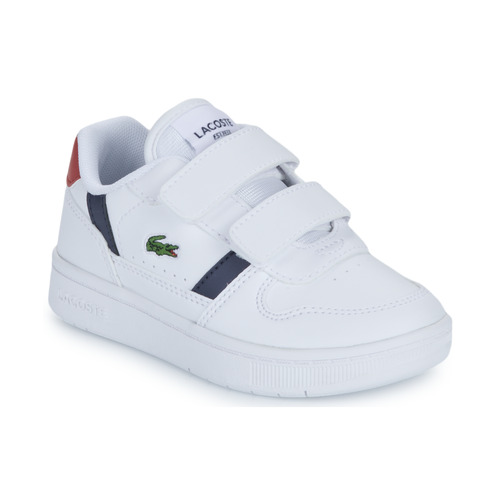 Schoenen Kinderen Lage sneakers Lacoste T-CLIP Wit / Marine / Rood