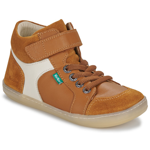 Schoenen Jongens Hoge sneakers Kickers KICKBARYL  camel