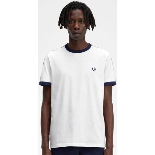 Textiel Heren T-shirts korte mouwen Fred Perry M4620 Wit