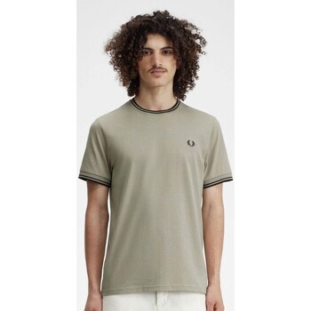 Textiel Heren T-shirts korte mouwen Fred Perry M1588 Grijs