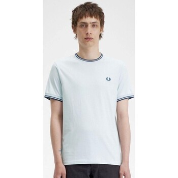 Textiel Heren T-shirts korte mouwen Fred Perry M1588 Blauw