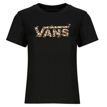 Textiel Dames T-shirts korte mouwen Vans ANIMALIER CREW SS TEE Zwart