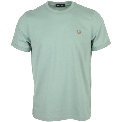 Textiel Heren T-shirts korte mouwen Fred Perry Ringer Blauw