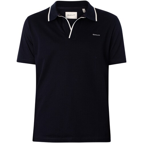 Textiel Heren Polo's korte mouwen Gant Poloshirt met kantelkraag Blauw