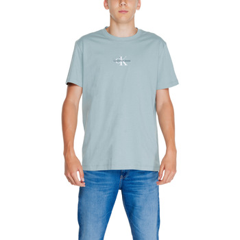 Textiel Heren Polo's lange mouwen Calvin Klein Jeans MONOLOGO TEE J30J325649 Groen