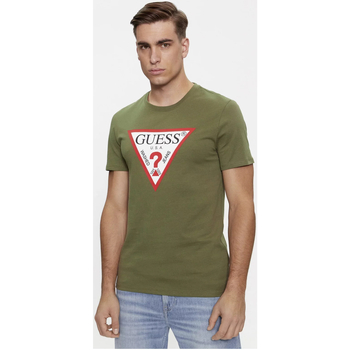 Textiel Heren T-shirts korte mouwen Guess M2YI71 I3Z14 Groen