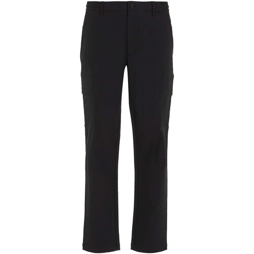 Textiel Heren Broeken / Pantalons Calvin Klein Jeans Crinkle Tech Stretch Zwart