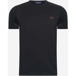 Textiel Heren T-shirts & Polo’s Fred Perry Ringer t-shirt Zwart