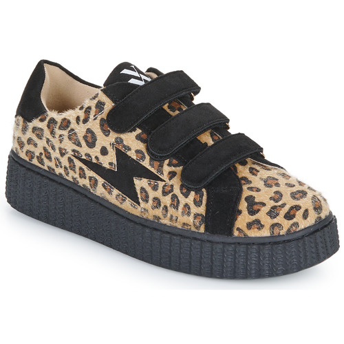 Schoenen Dames Lage sneakers Vanessa Wu ALIA Zwart / Leopard