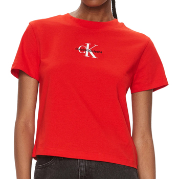 Textiel Dames T-shirts & Polo’s Calvin Klein Jeans  Rood