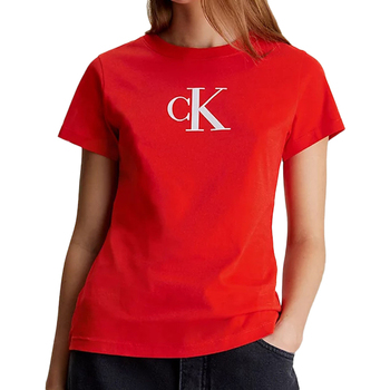 Textiel Dames T-shirts & Polo’s Calvin Klein Jeans  Rood