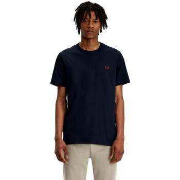 Textiel Heren Overhemden lange mouwen Fred Perry  Blauw