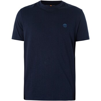 Textiel Heren T-shirts korte mouwen Timberland Slim Fit T-shirt met geborduurd logo Blauw