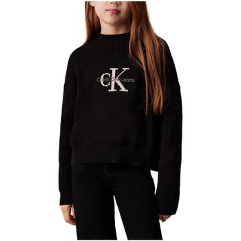 Textiel Meisjes Sweaters / Sweatshirts Calvin Klein Jeans  Zwart