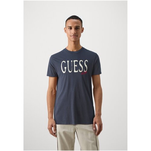 Textiel Heren T-shirts korte mouwen Guess M4YI89 K9RM1 Blauw