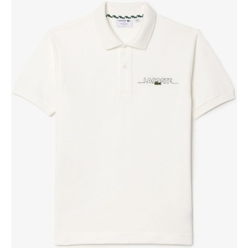 Textiel Heren T-shirts & Polo’s Lacoste SHORT SLEEVED RIBBED COLLAR Wit