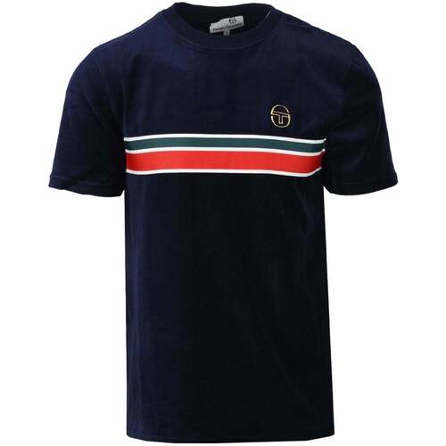 Textiel Heren T-shirts & Polo’s Sergio Tacchini Ayme Velour T-Shirt Maritime Blue Blauw