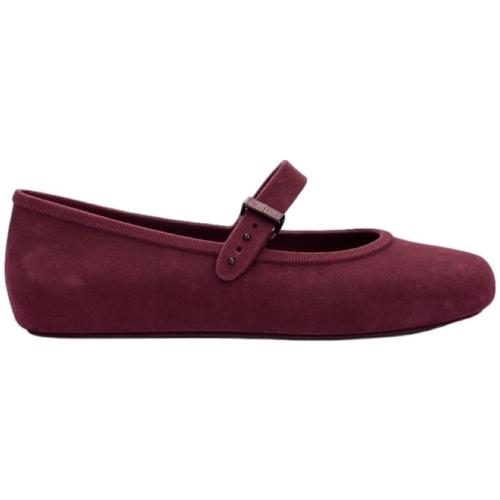 Schoenen Dames Ballerina's Melissa Soft Ballerina Velvet Fem - Red Bordeaux