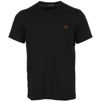 Textiel Heren T-shirts korte mouwen Fred Perry Ringer T-Shirt Zwart