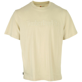 Textiel Heren T-shirts korte mouwen Timberland Embroidery Tonal Ss Tee Beige