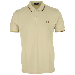 Textiel Heren T-shirts & Polo’s Fred Perry Twin Tipped  Shirt Beige