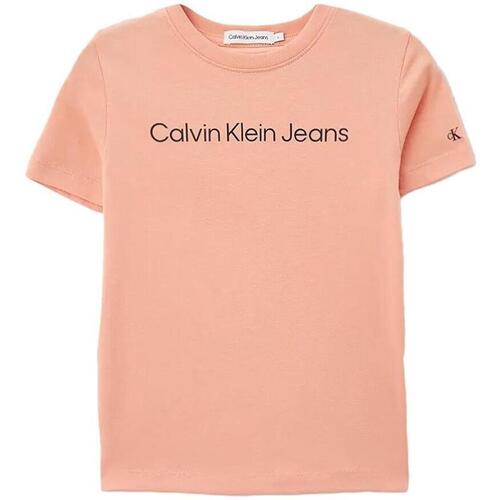 Textiel Meisjes T-shirts & Polo’s Calvin Klein Jeans  Orange