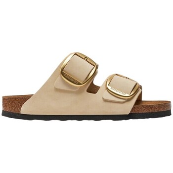 Schoenen Dames Sandalen / Open schoenen Birkenstock 1026585 ARIZONA BIG BUCKLE LENB Beige