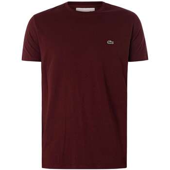 Textiel Heren T-shirts korte mouwen Lacoste Logo Pima T-shirt Rood