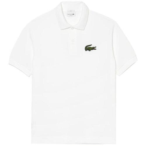 Textiel Heren T-shirts & Polo’s Lacoste Loose Fit Large Logo Polo Shirt White Wit