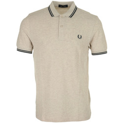 Textiel Heren T-shirts & Polo’s Fred Perry Twin Tipped Shirt Beige