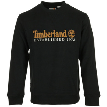 Textiel Heren Truien Timberland Logo Brush Back Crew Neck Zwart