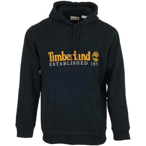 Textiel Heren Sweaters / Sweatshirts Timberland Logo Brush Back Hoodie Blauw