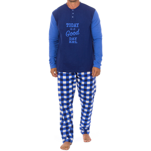 Textiel Heren Pyjama's / nachthemden Kisses&Love KLP3-30149 Blauw