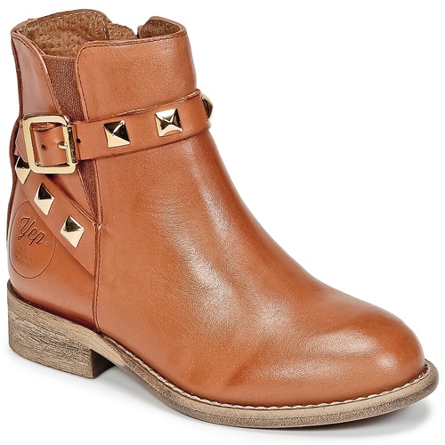 Schoenen Meisjes Laarzen Young Elegant People CELIAL Cognac