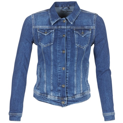 Textiel Dames Spijker jassen Pepe jeans THRIFT Blauw / Medium