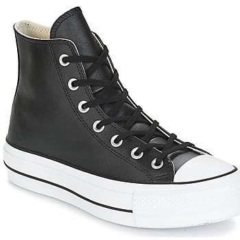 Schoenen Dames Hoge sneakers Converse CHUCK TAYLOR ALL STAR LIFT CLEAN LEATHER HI Zwart