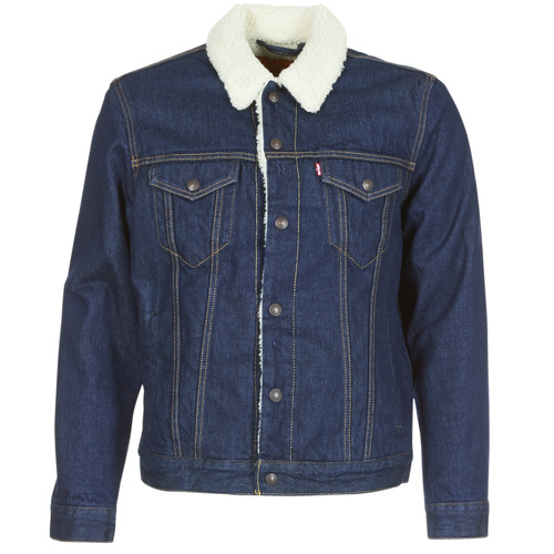 Textiel Heren Spijker jassen Levi's TYPE 3 SHERPA TRUCKER Marine