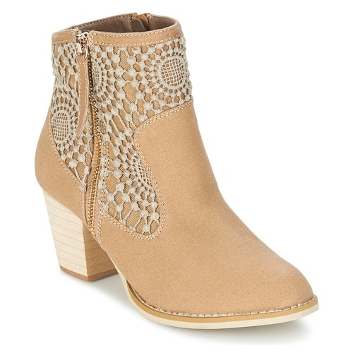 Schoenen Dames Enkellaarzen Moony Mood DIROVAL Taupe