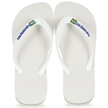 Schuhe Zehensandalen Havaianas BRASIL LOGO Weiß